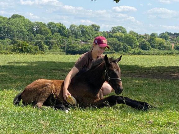 Alicia and foal
